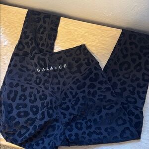 Balance Black Leopard Print Leggings
